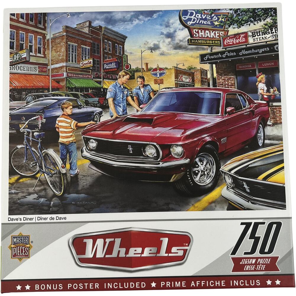 MasterPieces Wheels Classic Red Car 750 Piece Puzzle NIB